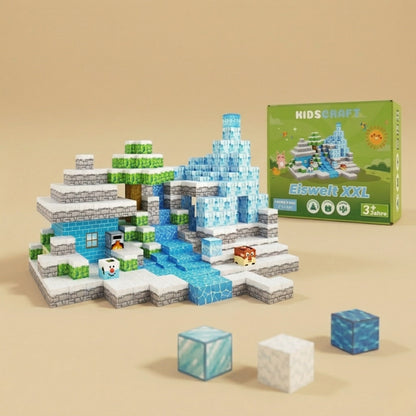 KidsCraft Snow World - 100 Building Blocks