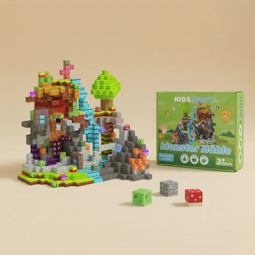 KidsCraft Monster Cave - 100 & 150 Building Blocks