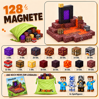 KidsCraft® Patented Minecraft Magnetic Building Blocks