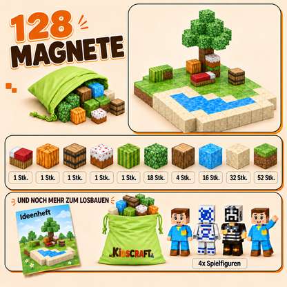 KidsCraft® Patented Minecraft Magnetic Building Blocks