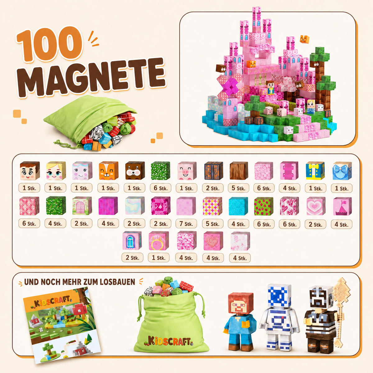 KidsCraft Wonderland - 100 & 150 Building Blocks
