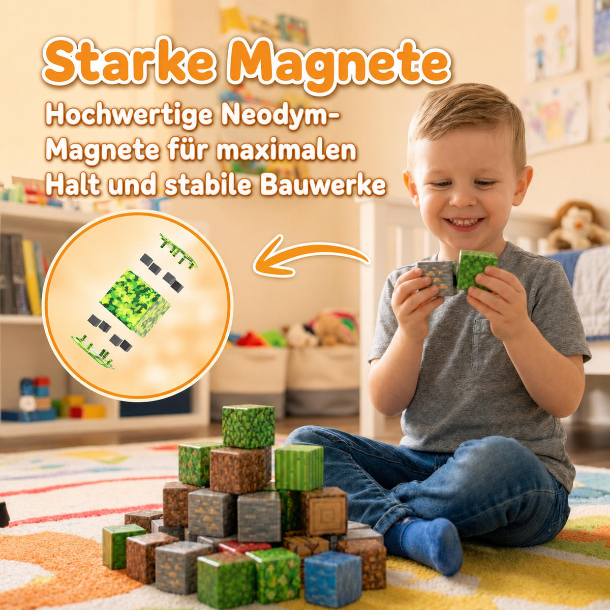 KidsCraft Wonderland LED Magnetic Building Blocks